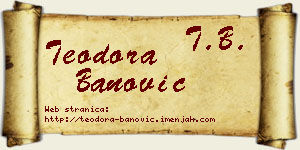Teodora Banović vizit kartica